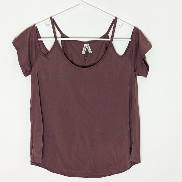 Mudd Dusty Rose Open Shoulder Shirt - Picture 1 of 2